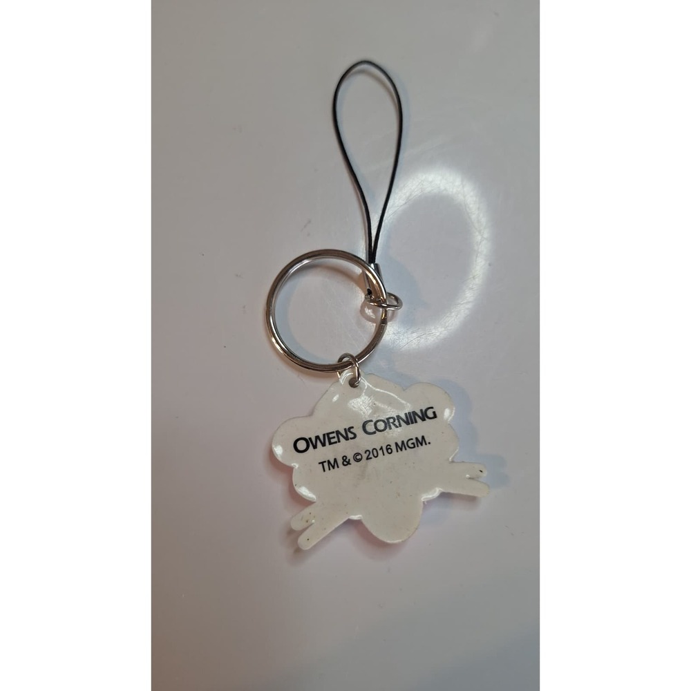 Vintage Pink Panther Keychain Phone Charm Rubber Pendant Key Ring Bag Accessory - Picture 3 of 3